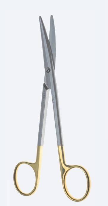 Ножиці, хірургічні, "Lexer", "Power TC", дисекційні, звужені, вигнуті, тупокінцеві, загальна довжина 165 мм. Бренд - Asanus Medizintechnik Gmb, Німеччина